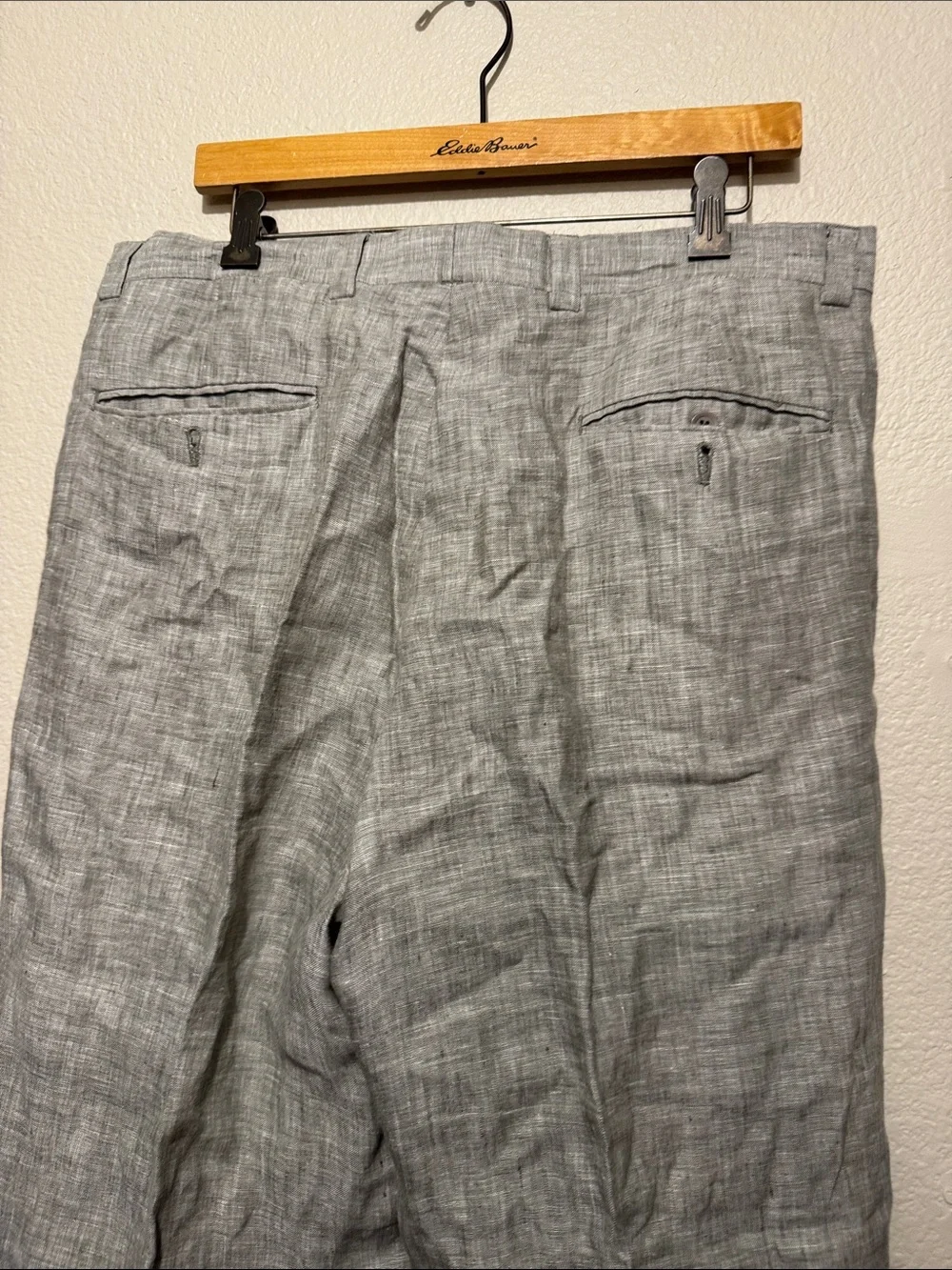 Men's Light Gray Dress Pants — Tailored Linen-Blend